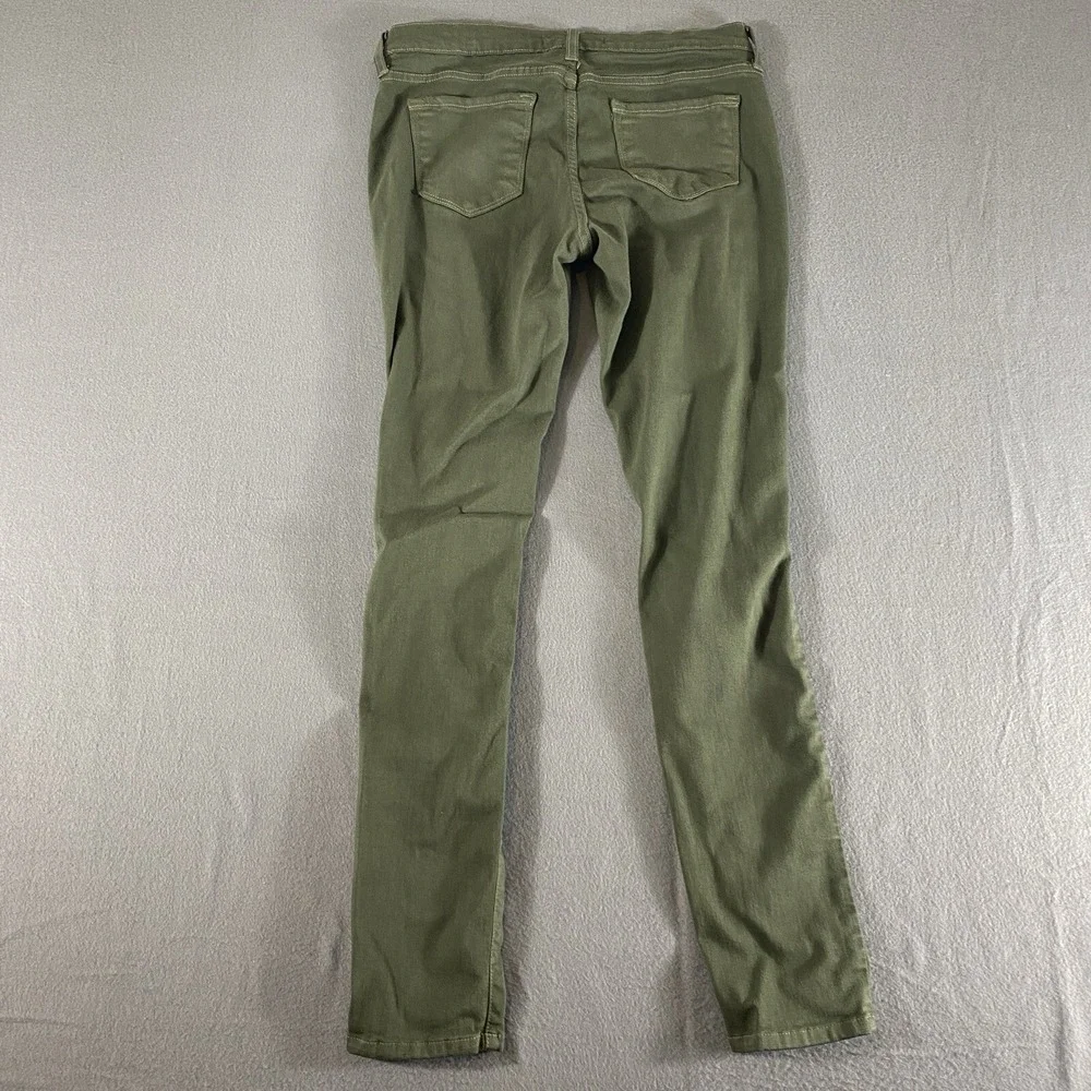 KanCan Skinny Jeans Womens Size‎ 11/29 Olive Green Distressed Ripped Knee